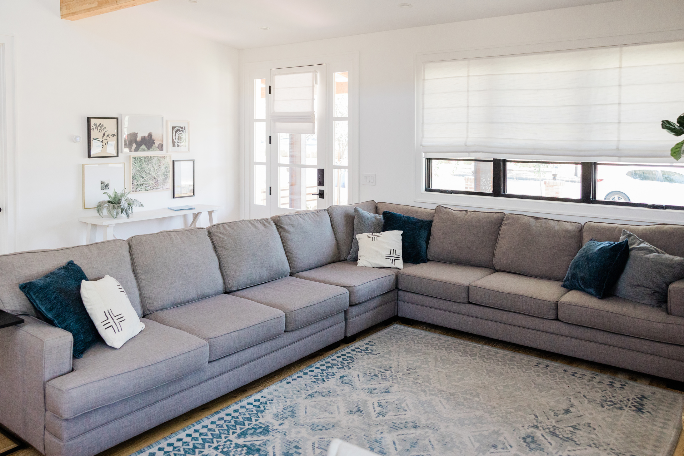 Grey Couch in the Living Room